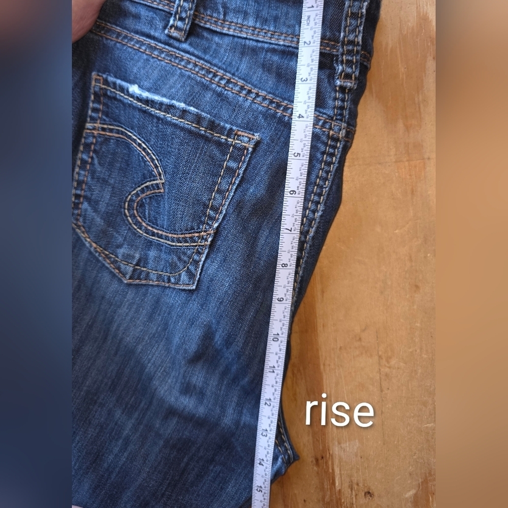Silver Jeans Womens Blue Denim Straight Leg Jeans (JEA34) - Picture 8 of 12